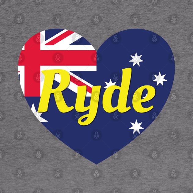 Ryde NSW Australia Australian Flag Heart by DPattonPD